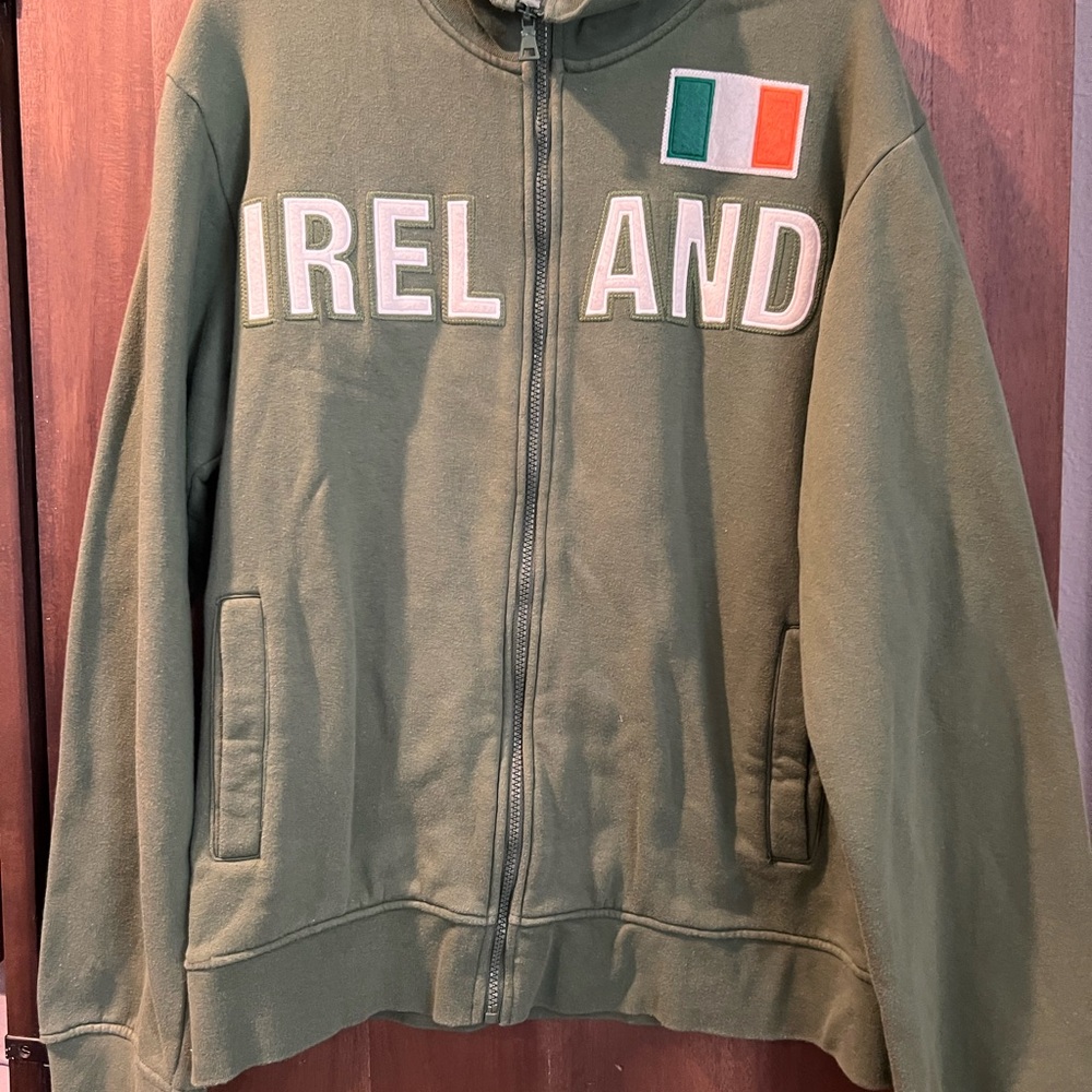 Paris Olive Green Fleece Jacket